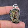 Natural Watermelon Tourmaline Gemstone 925 Sterling Silver Pendant 1.97" h2S69