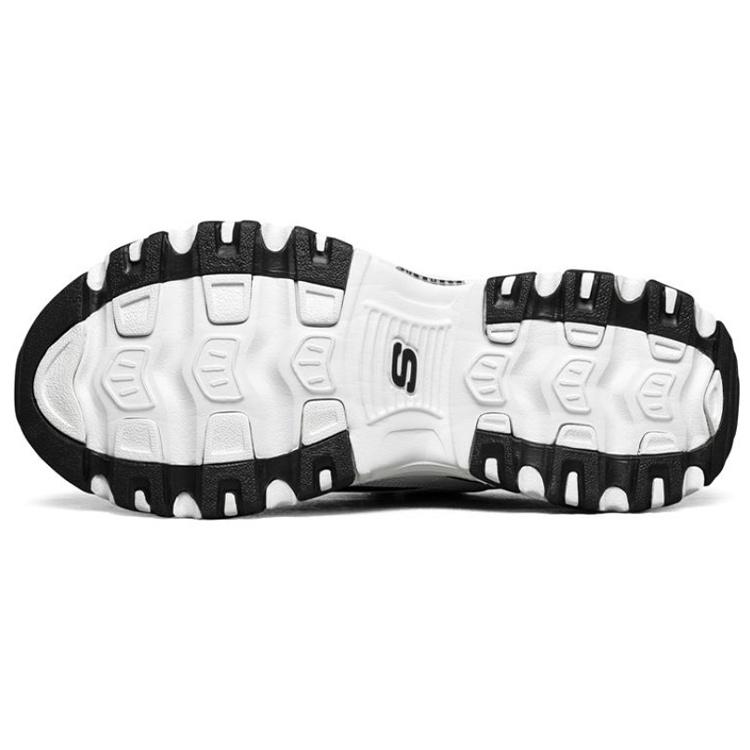 Skechers D Lites Running Shoes White/Black Men's 52675-WBK
