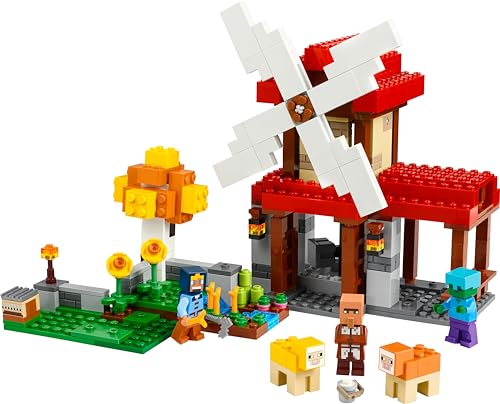 LEGO Minecraft Farm with Windmill 21262, Ages 8 and Up