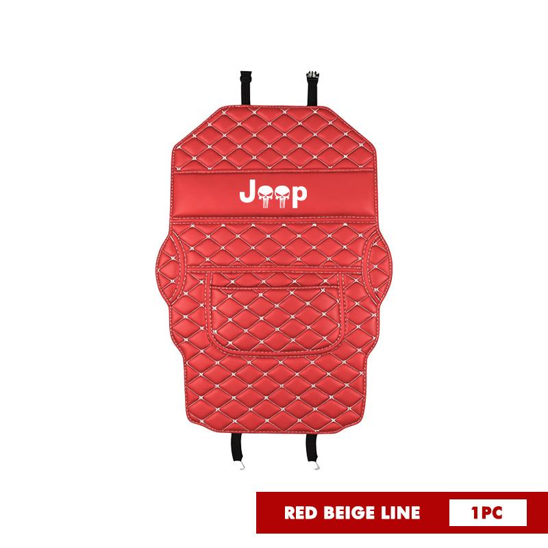 For Jeep Leather Car Interior Seat Anti Kick Pad Seat Backrest Mat Grand Cherokee Wrangler JK Renegade Gladiator Compass AKN1
