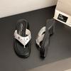 Niche summer new fashion rivet flip-flops platform women's slippers casual flat sandals