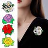 3D Outline Brooch Flower Pin for Women Rose Wildflower Lapel