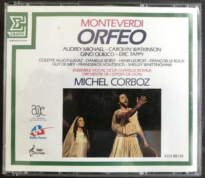 CD CLAUDIO MONTEVERDI, AUDREY MICHAEL  - Orfeo RC650 Erato 1986 Japan Classical Used
