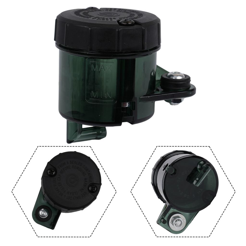 Motorcycle Oil Tank Cup Black Replacement Transparent Plastic For Triumph