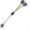 NEWSUN® Universal 4-Way Flat Y-Splitter Plug For Tailgate Light Bars & Trailer Lights,Plug & Play Adapter Extension Harness Wiring Plug 4 Pin