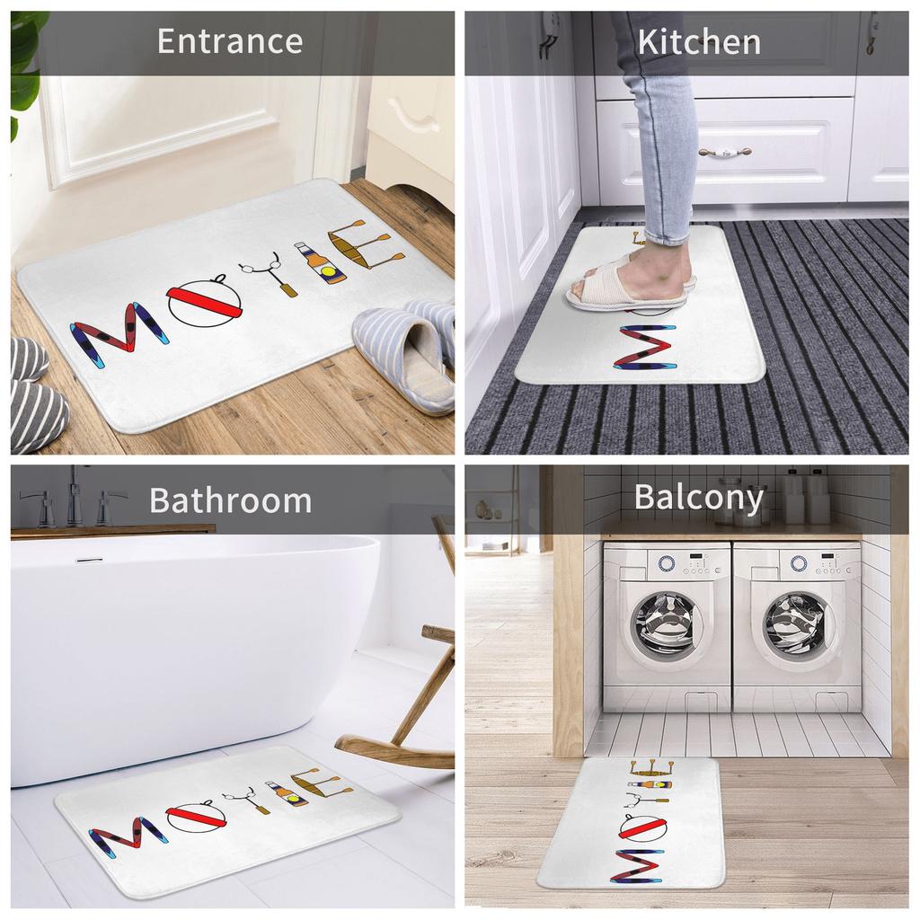 Moyie Lake Anti-slip Doormat Floor Mat Water oil proof Carpet Rug for Kitchen Entrance Home Bedroom Footpad Mats
