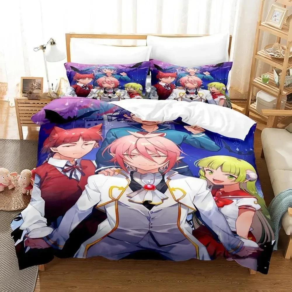 Anime Welcome To Demon Schol! Iruma-kun Beding Set Print With Pilowcase Bed Soft Duvet Cover Single Double Quen Super King-Sized Dimensionsd Dimension