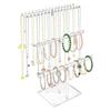 Eleganter Klarer Stabiler Acryl Halskettenhalter Schmuckorganizer mit Armband- und Ohrring-Display Heimorganisation