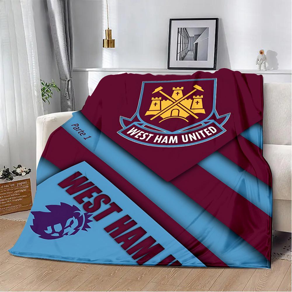 Hams Uniteds F.C Printed Blanket Picnic Blankets Warm Blanket Soft and Comfortable W-Wests Blanket Home Travel Birthday