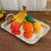 Obstschale, Kuchenplatte aus Legierung, Silberpoliert, Tragbare Hand-Snack-Scheibe, Nüsse-Organizer, Hochzeitsfeier, Schreibtischdekoration, 36 cm