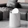 Pattumiera con Texture Marmo Nordico, Tipo Coperchio a Rotolamento, per Camera da Letto, Toilette, Pattumiera Antiodore, Accessori Bagno