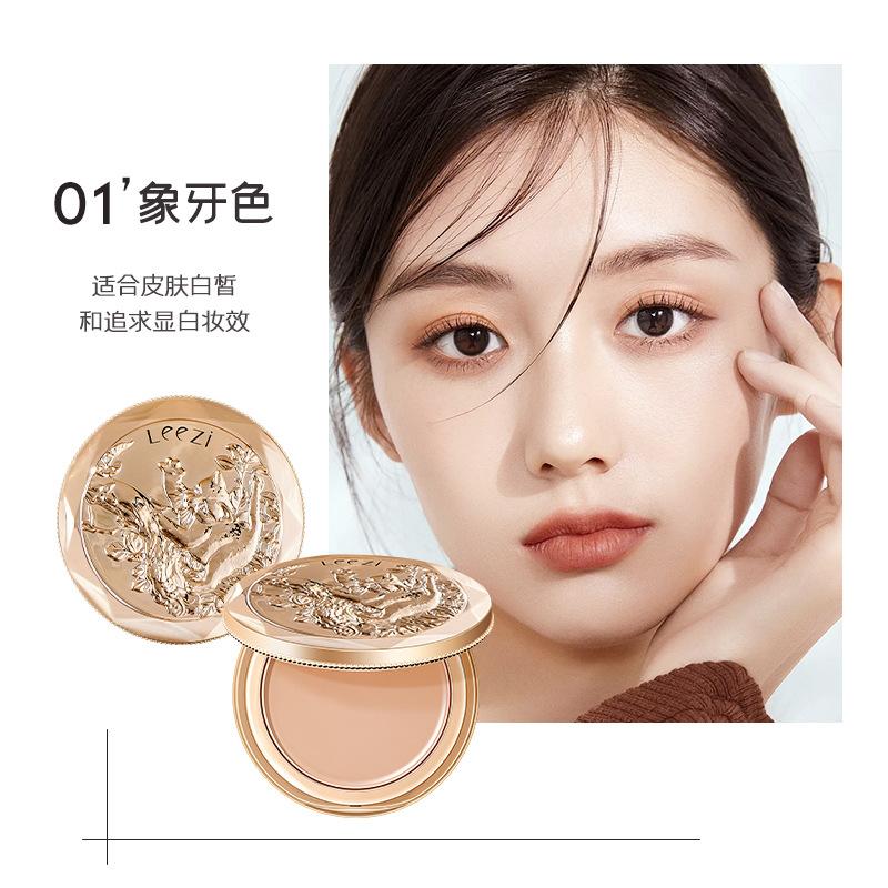 Leezi Concealer Foundation Face Cream Lightweight Makeup Holding Pore Hiding Long Lasting Waterproof Foundation Base