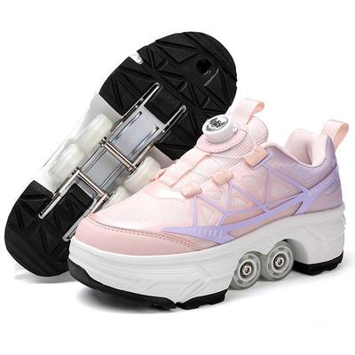 Kinder/Herren Vierrad Verformbare Gehenschuhe Herren/Damen Rollschuhe Kinderschuhe Jungen/Mädchen Sportschuhe