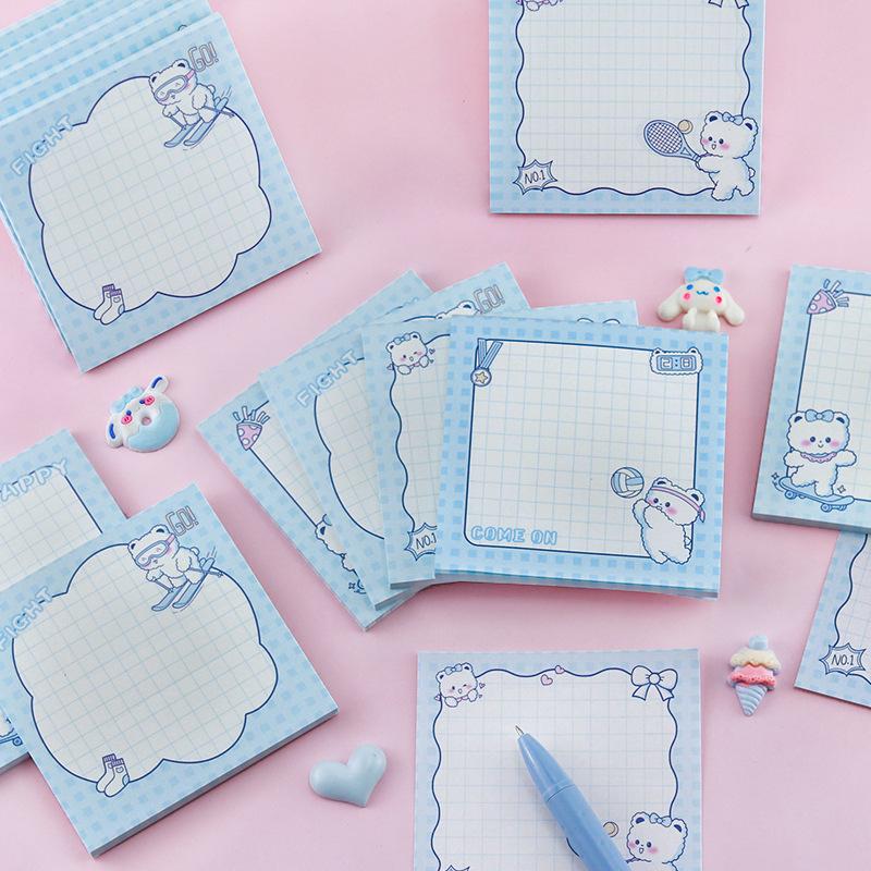 Gift Cute White Bear Note Memo Pad Paper Inspiration Raid Randomly Write Plans Everyday Good Mood Notes Office School Supplies