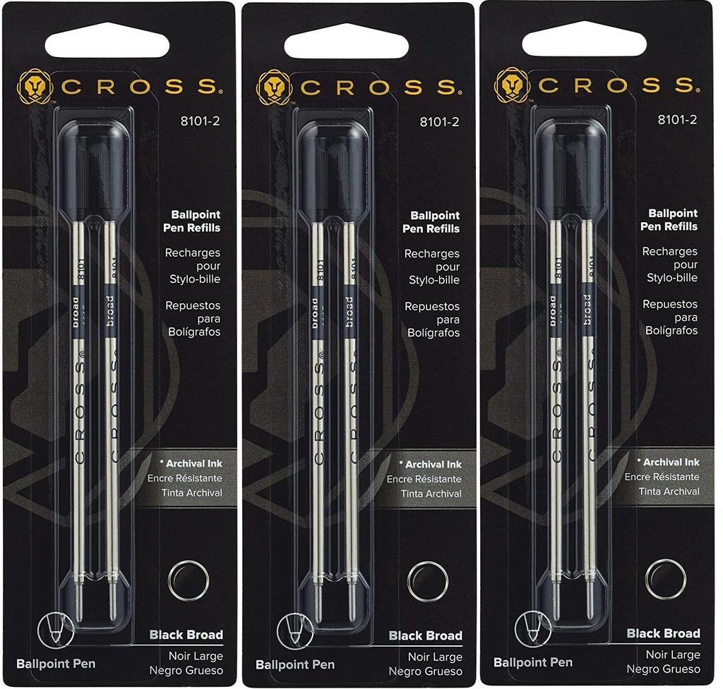 CROSS Ballpoint Pen Refill 6 Black B 8101 Pieces/box (bold)