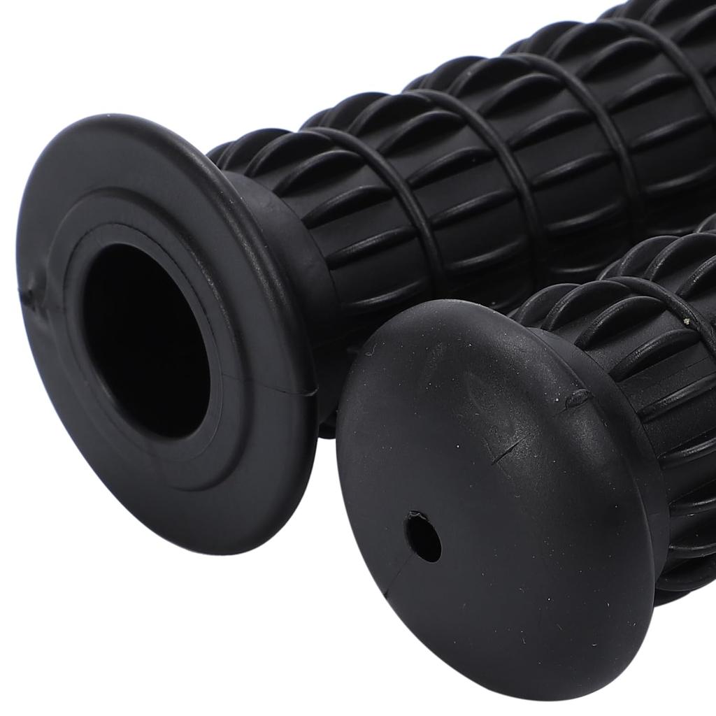 nakira Motorcycle Grip Moped Handle 1 inch 25.4 mm Left and Right Set Rubber G Type (Black)
