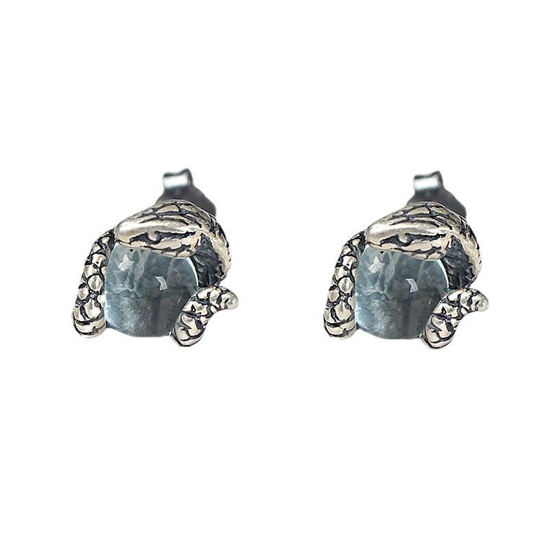 Light Luxury Niche Medusa Eye Ear Nails for Women and Men Trendy Men New Earrings Serpentine Earrings