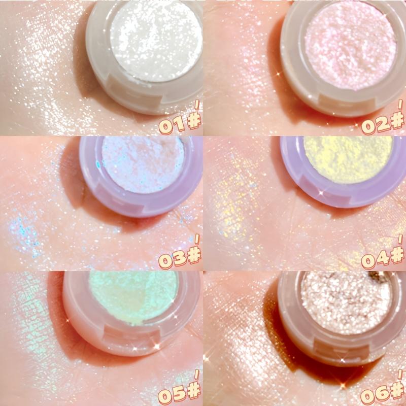 Light Bulb Plan eyeshadow, sparkling pearlescent sequin, long-lasting and colorless monochromatic eyeshadow.