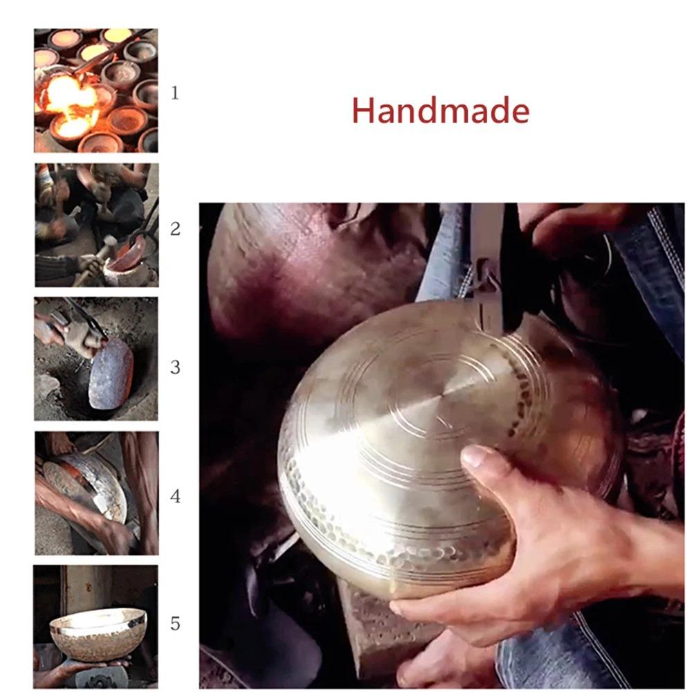 Nepal handmade Tibetan Singing Bowl Yoga Meditation Chanting Bowl Brass Chime Handicraft music therapy Tibet Buddha sound bowl