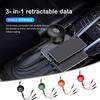 For KIA Car Internal 3 In 1 USB Telescopic Charger Adapter Cord Cable Stinger Optima Cerato Soul Venga Forte Spectra Sedona JK5