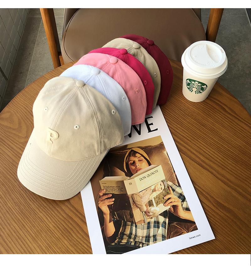 Korean Style Letter Baseball Cap Women Big Head Circumference Cap Simple Soft Top Sun Hat Men