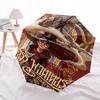 1pc Harry Potter School of Witchcraft and Wizardry Automatic Folding Umbrella - Compact 8-Rib Design, Durable Plastic & Iron1316L