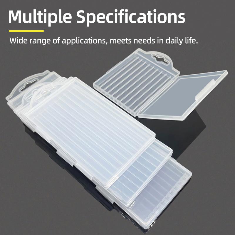 10-Grid Screwdriver Bit Storage Box Plastic Case 1/4" (6.35mm) Hex Shank 75/110/150/200mm Bits Tool Packing Parts Container