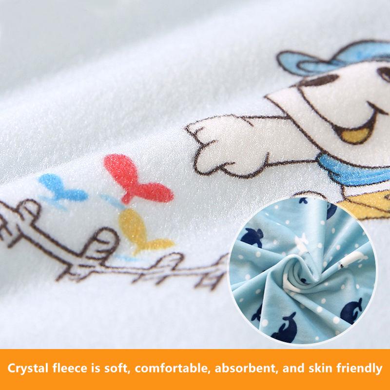 2/5 Stück Baby Cartoon Druckknöpfe Wasserdichtes Lätzchen Superweiches Baby Lätzchen Neugeborenes Kristall Samt Speicheltuch