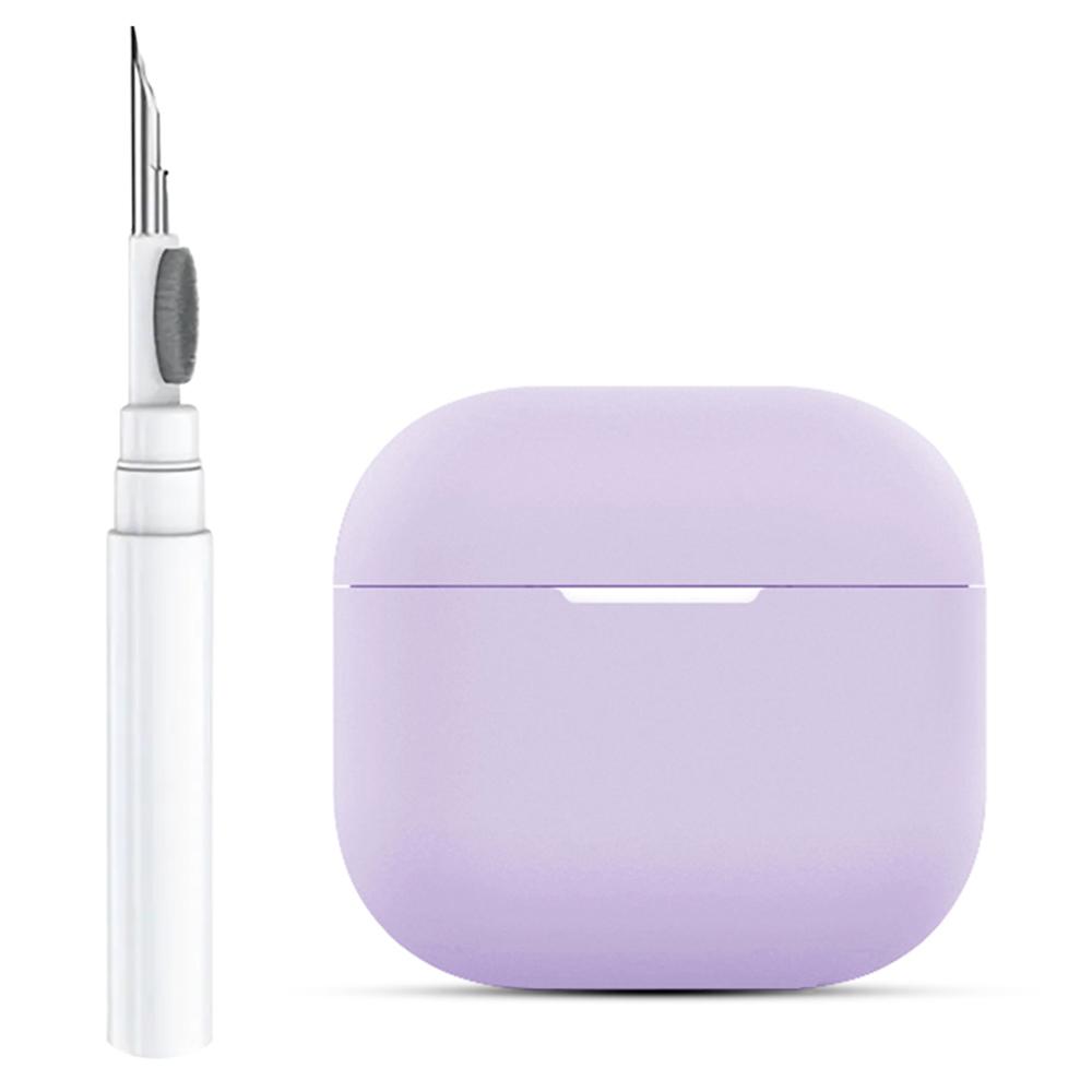 

For AirPods 4 Silicone Earbuds Case Soft Protective Cover No Hook with Cleaning Pen F