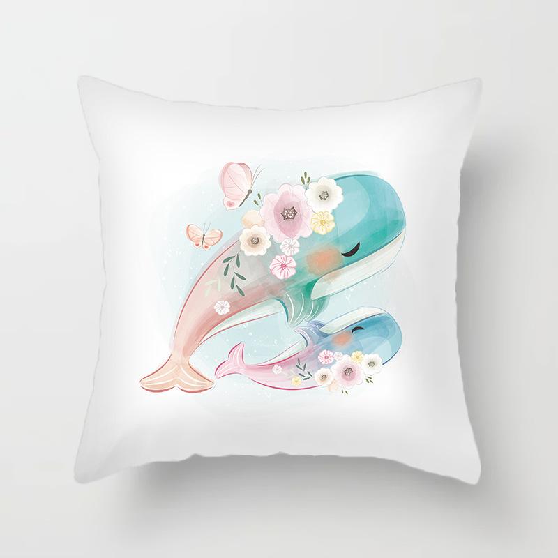 Heimdekoration Klein Frisch Cartoon Muster Schlafzimmer Wohnzimmer Kissenbezug Tierische Serie