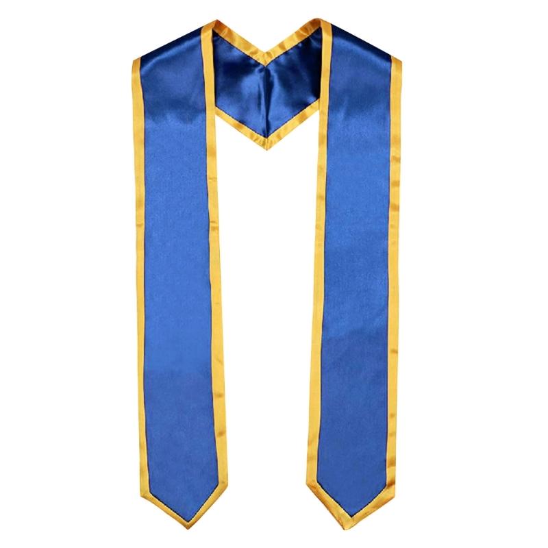 Color Matching Satin Fabric Graduation Stole Happy Graduation Party Accessory