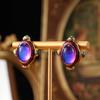 SUYU Medieval Vintage Earrings Style Geometric Enamel Round Women's Design Earrings Daily Party Accessories Fashion Zircon