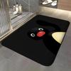 Pattern B-Black Penguin Floor Mat Soft Flannel Entrance Door Mat Non Slip Absorbent Bathroom Bedroom Floor Rug