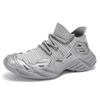 Men's shoes casual running sports fly-woven shoes men's summer breathable lace-up platform single shoes new large size trendy shoes