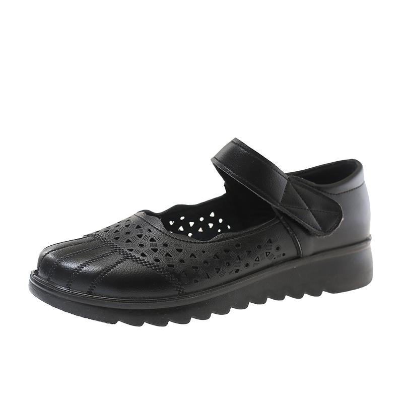 

Женские сетчатые туфли с вырезами, дышащие, нескользящие сандалии 36 чёрный