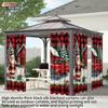Set Of 2 Christmas House Santa Claus Red Print Perforated Curtains Multiple Sizes Living Room Bedroom Insulation Decoration Curtain Blackout Polyester