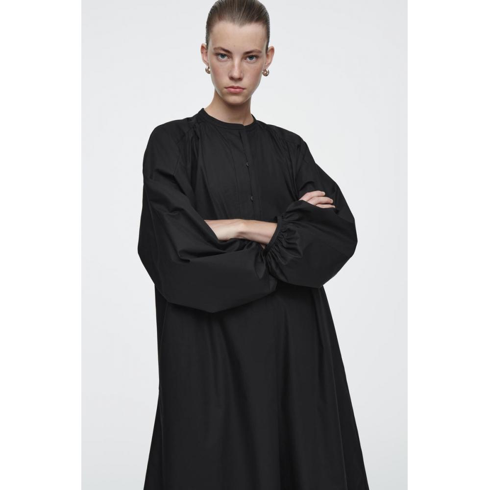 Cos Japan Grandad Balloon Sleeve Midi Dress