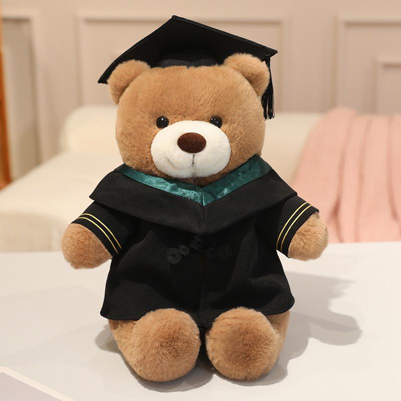 Dr. Bear Graduation Plush Toy - Teddy Bear Gift for Students from Primary To High School