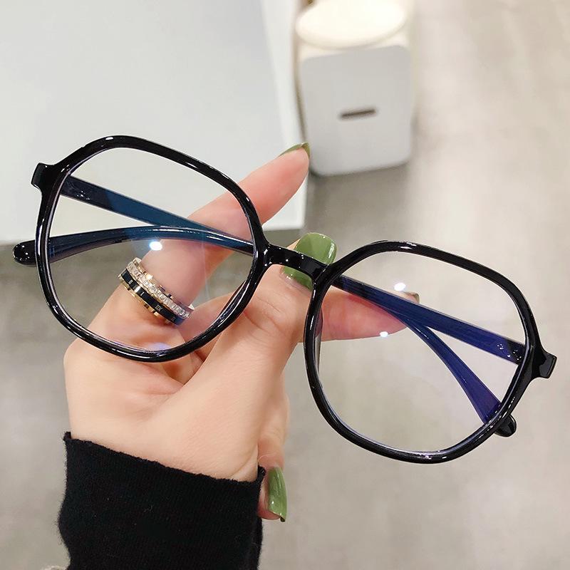 Women's European & American Fashion Polygon Anti-Blue Light Prescription Glasses