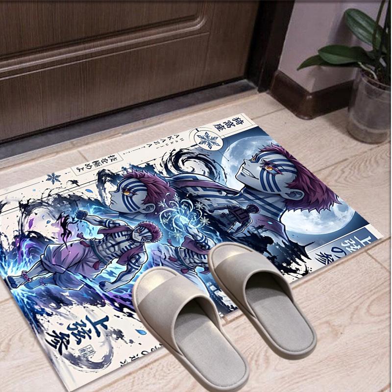 Demon Slayer Pattern Rug, Indoor/Outdoor Mat, for Picnic, Gameroom, Bedroom, Office, Living Room, Home Decor Carpet, Birthday Gift