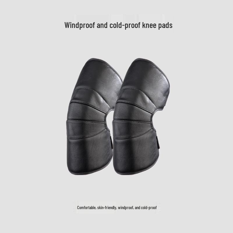 Winter Windproof Electric Motorcycle Knee Pads: Unisex, Thick, Long, and Short Style with Hard Shell for Cold Protection