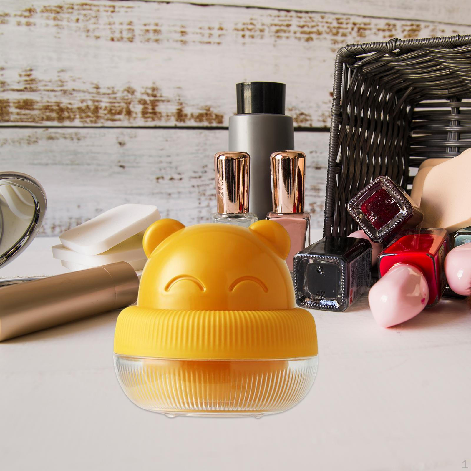 

Beauty Egg Storage Box Makeup Sponge Container for Travel or Business Trips Accessory жёлтый