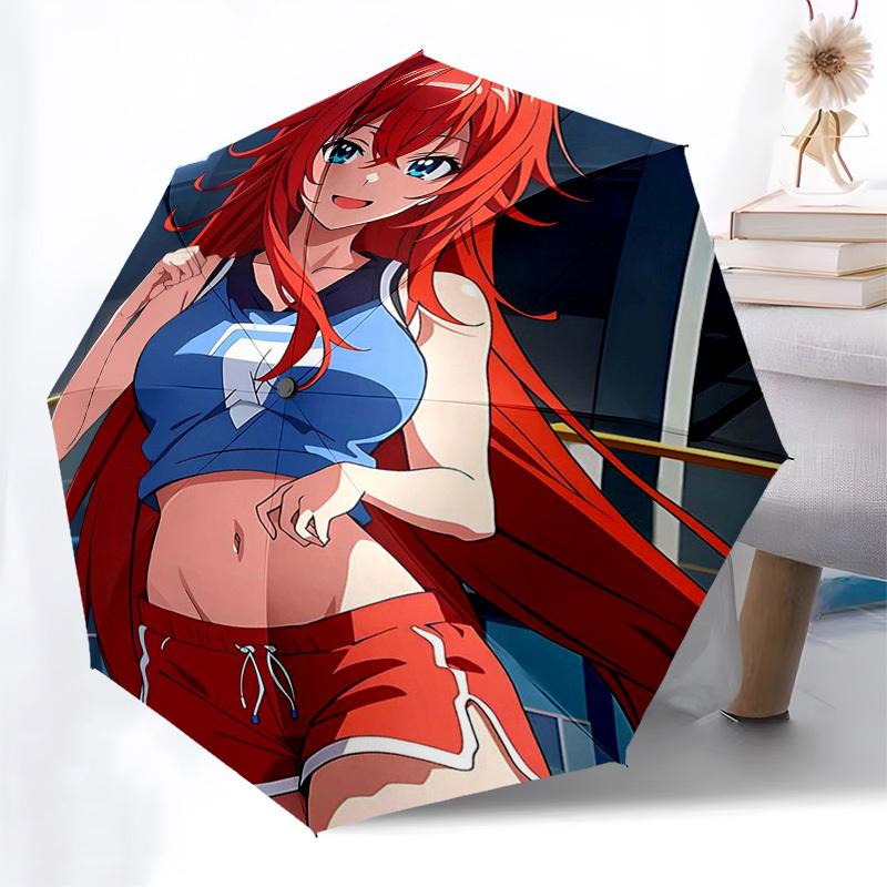 1 Stück Outdoor-Regenschirm mit Anime-Charakter-Design - Automatisches Öffnen/Schließen, Tragbares 3-fach faltbares Design, 8-Speichen-Eisenrahmen - Perfektes Geschenk für Fans,