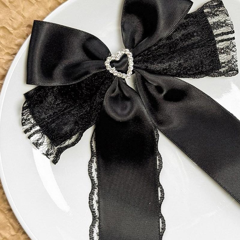 Gothische Haarnadel Große Schleifen Haarspange Schleifen Schleife 2000er-Stil Bänder Büschel