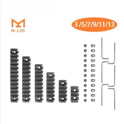 M-LOK Aluminum Alloy Tactical Guide Rail, 3/5/7/9/11/13 Slot