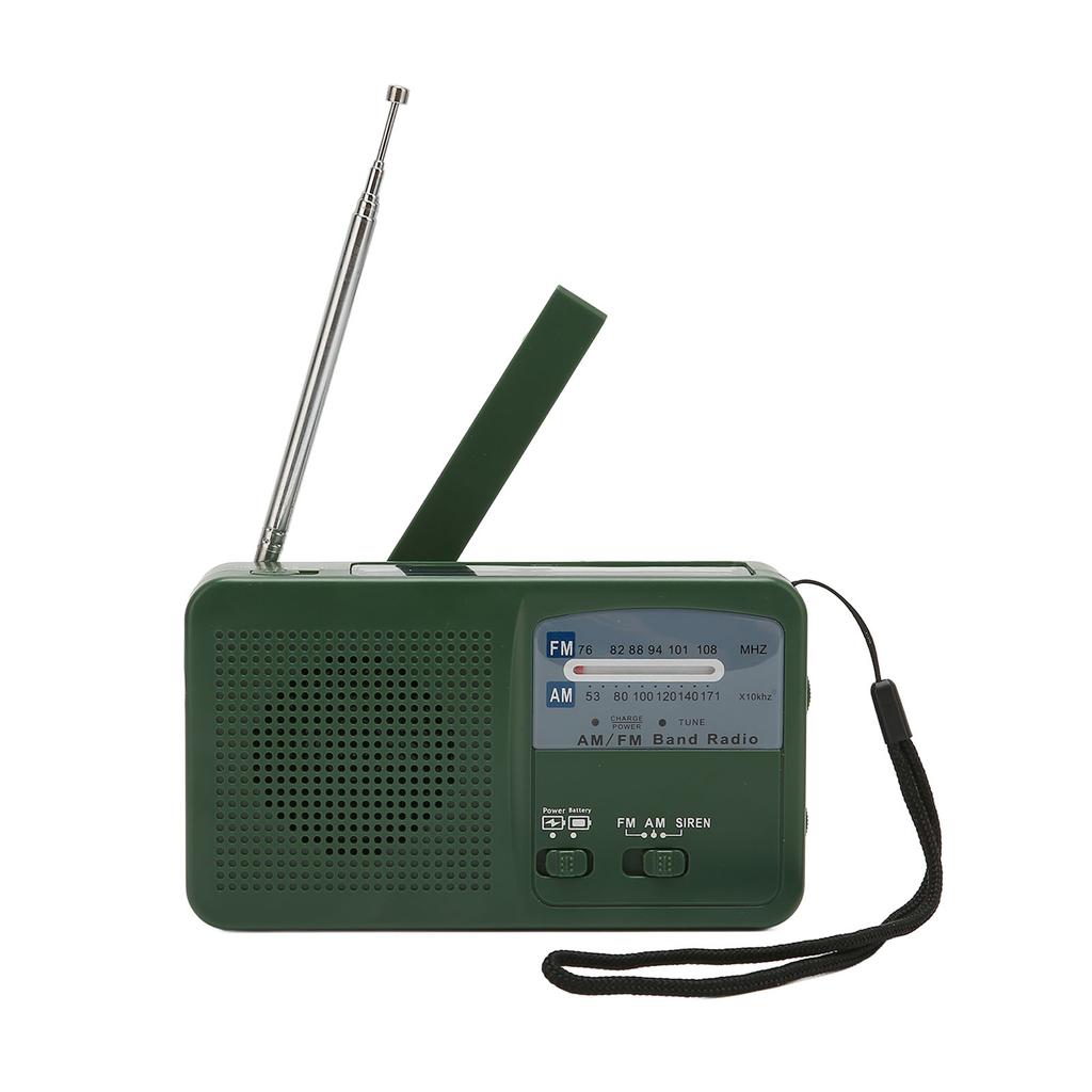 Solar Hand Crank Radio Multifunction Portable Rechargeable Emergency Radio with LED Flashlight for Camping Outdoor