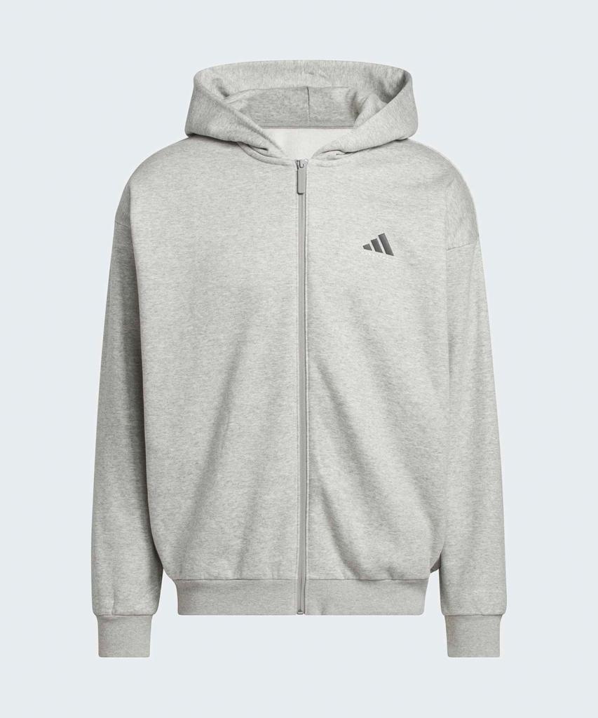 Adidas Basketball Full-Zip Hoodie - Medium Grey Heather / Kb7562