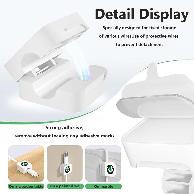 Lhwqr2 For Skoda Magnetic Protector Cable Clip Organizer USB Charger Cable Holder Cable Management Kodiaq Fabia Kamiq Karoq Octavia 2 3