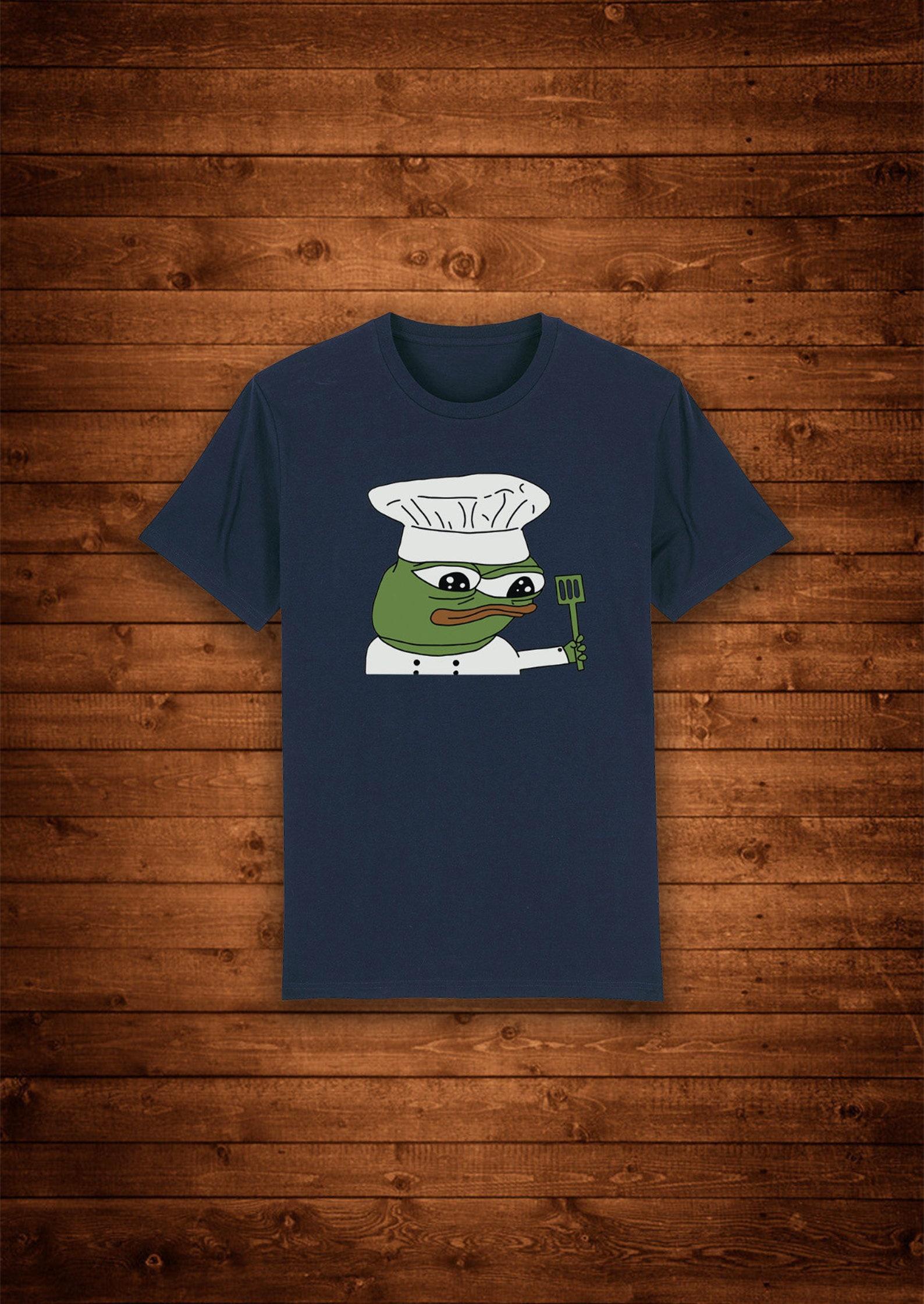 Pepe Chef The Frog Meme / T shirt Unique Design Street Wear Art Urban Graphic Tees Top 2XL