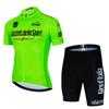 Mens Cycling Jersey Bib Shorts Set Breathable Quick-Dry Performance Wear Road Bike Riding